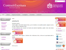 Tablet Screenshot of centrodeescritura.javerianacali.edu.co